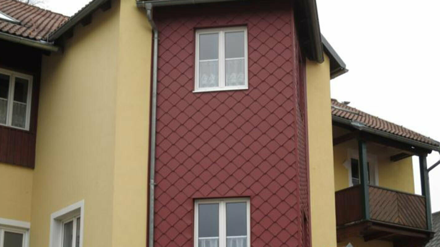 Fasadni element s fasadnimi rombi PREFA