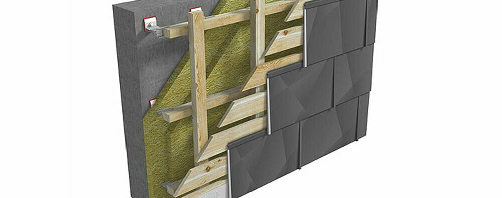 Polaganje fasadnih panelov FX.12 na polni opaž