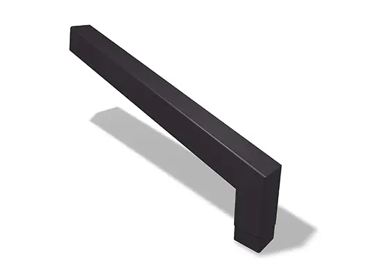PREFA pravokotno zunanje koleno 72° (dolgo), na voljo v velikostih 80 in 100 mm, z dimenzijami 1.000 x 196 mm (vidno).
