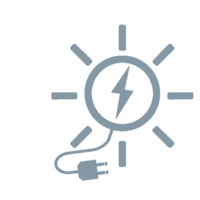 Siva skica sonca z vtičem